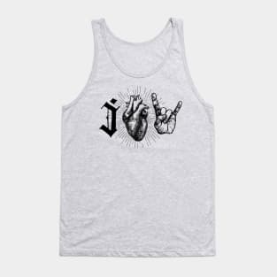 I Love Rock And Roll Music: Edgy Design For Music Lovers Tank Top